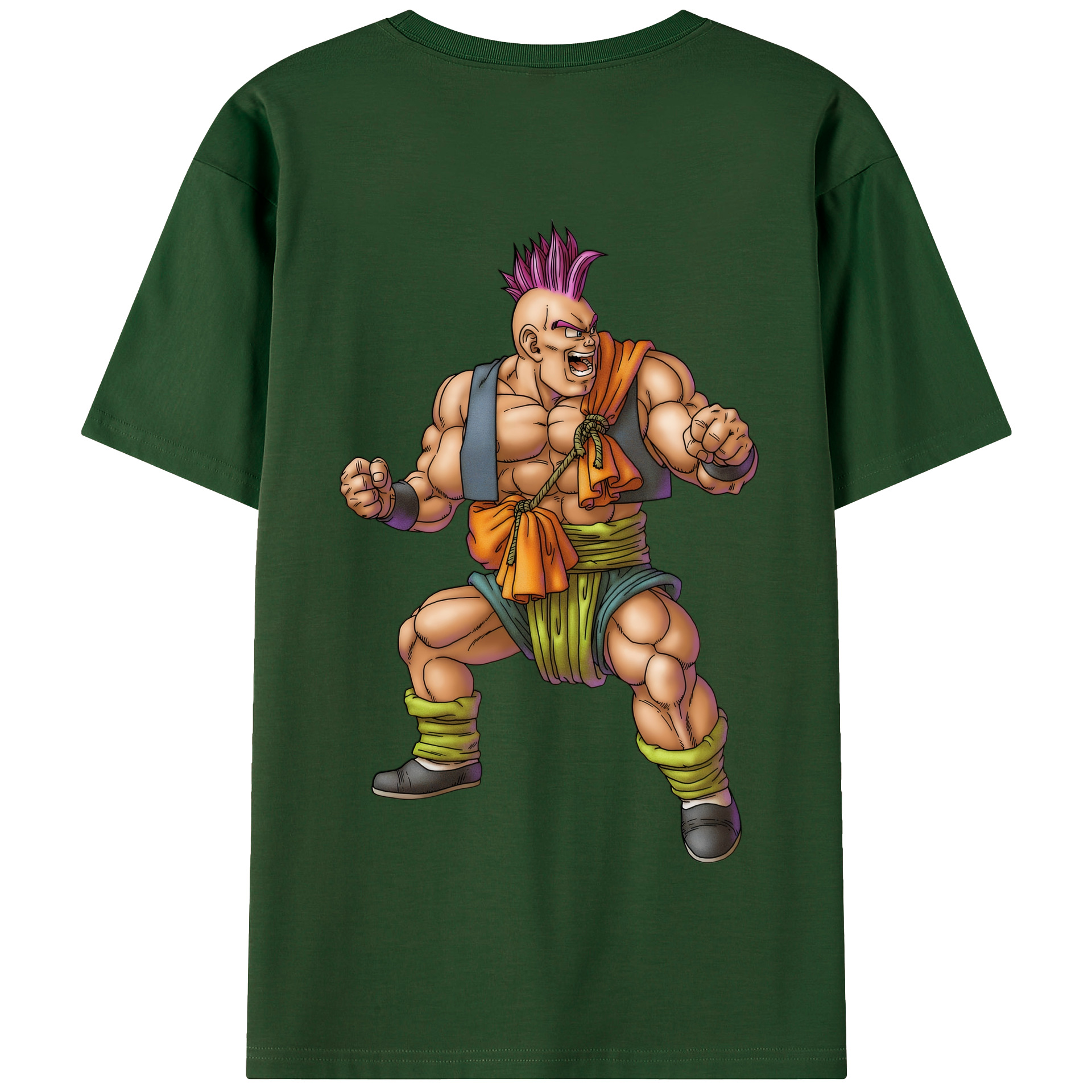 （画像用） ドラゴンクエスト Doragon Kuesuto Dragon Quest 綿100％半袖Tシャツ（背面プリント）